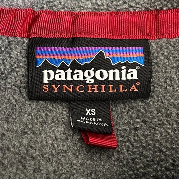 Patagonia Gray Navy Synchilla Pullover Womens Extra Small - Picture 14 of 16